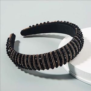 Black/Gold Rhinestone Headband